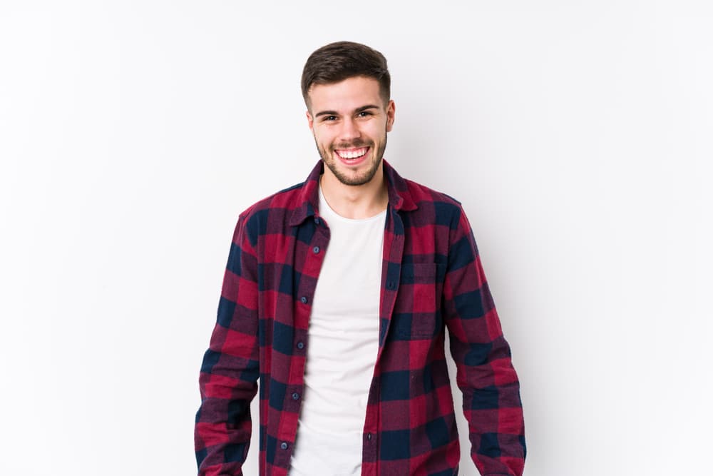 Young,Caucasian,Man,Posing,In,A,White,Background,Isolated,Joyful