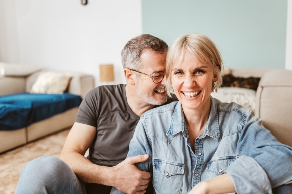 Joyful,Senior,Couple,Laughing,And,Enjoying,Each,Other's,Company,While